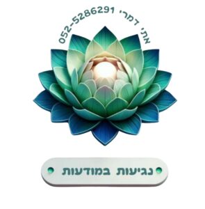 לוגו פרח לוטוס עם טקסט מעוגל: "אתי דימרי 052-5286291", ומתחת כתוב: "נגישות במודעות"